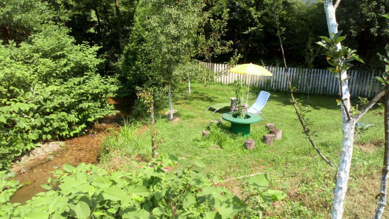 Cottage Forest Stream Високо Екстериор снимка